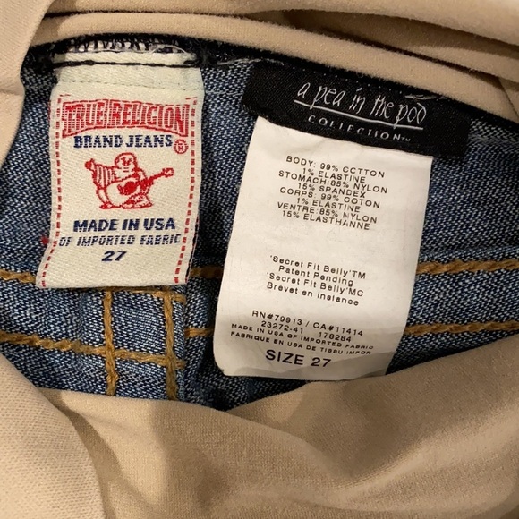 True Religion Studded Distressed Maternity Jeans - Picture 5 of 8